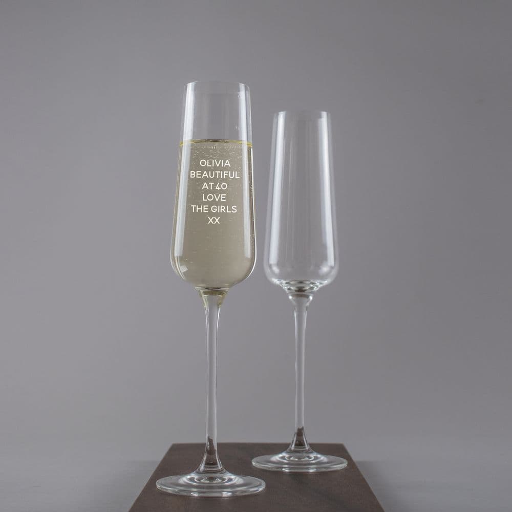40th Birthday Champagne Glass
