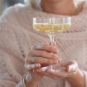I Love You' Champagne Coupe Glass