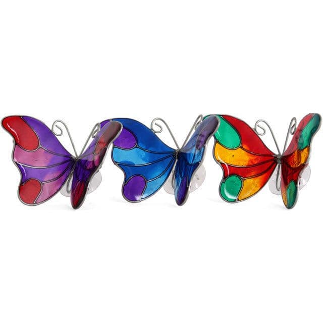 Box of 6 Butterfly Suncatchers With Suction Cups