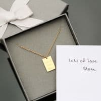 Dazzle Personalised Necklace - Own Handwriting Engraving