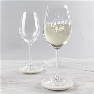Mummy's Juice Crystal Wine Glass