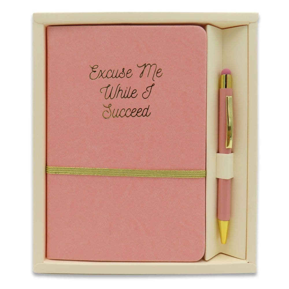 NOTEBOOK/STYLUS PEN SET - LUNA & BEE - EXCUSE ME WHILE I SUCCEED