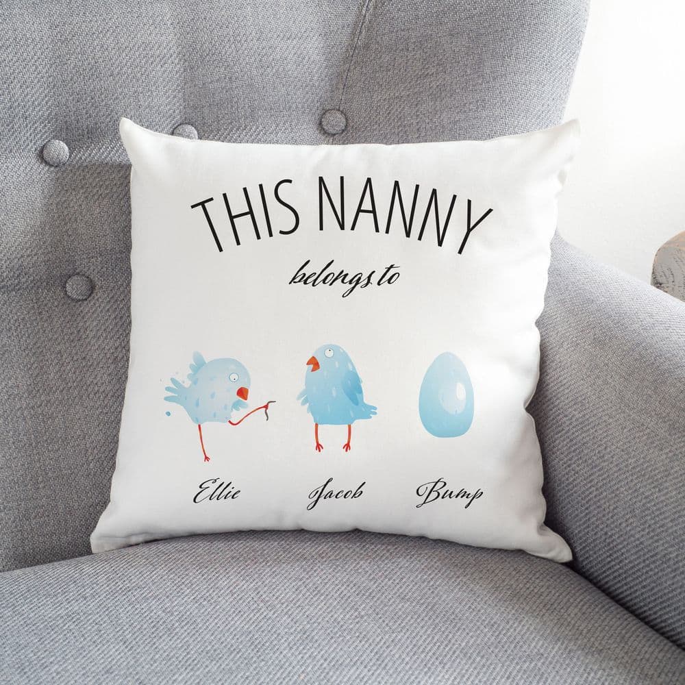 This Nanny Belongs To Personalised Birds Cushion