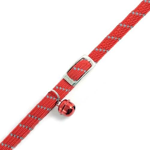 Ancol Reflective Red Soft Weave Cat Collar