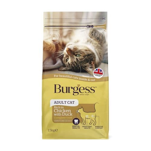 Burgess Chicken & Duck Adult Cat Food 10kg