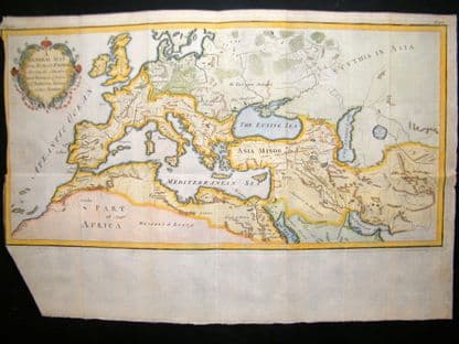 A General Map of the Roman Empire C1750 Hand Col Antique Map | Albion Prints