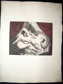 Achille Deveria & Musset 1911 Erotica Nude Print. Gamiani. Lesbian Interest
