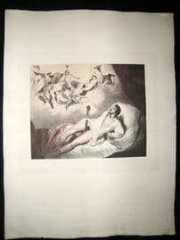Achille Deveria & Musset 1911 Erotica Nude Print. Gay Interest. Gamiani