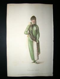 Ackermann 1811 Hand Col Regency Fashion Print. Carriage Dress 5-17