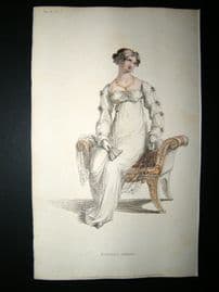 Ackermann 1812 Hand Col Regency Fashion Print. Evening Dress 8-18