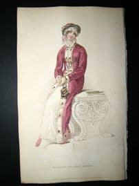 Ackermann 1813 Hand Col Regency Fashion Print. Morning Dress 9-5