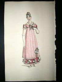 Ackermann 1815 Hand Col Regency Fashion Print. Evening Dress 14-33