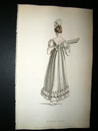 Ackermann 1815 Hand Col Regency Fashion Print. Evening Dress 14-5