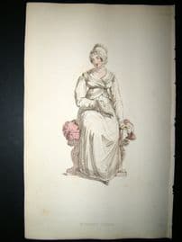 Ackermann 1815 Hand Col Regency Fashion Print. Morning Dress 14-27