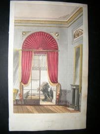 Ackermann 1816 Hand Col Decorative Print. A Saloon