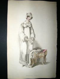 Ackermann 1816 Hand Col Regency Fashion Print. Morning Dress 1-22