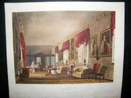 Ackermann History of Charter House 1816 Hand Col Print. Dr. Fishers Appartments