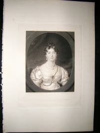 Aft Thomas Lawrence 1841 Folio Mezzotint. Duchess of Gloucester, Pretty Lady