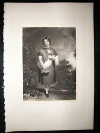 Aft Thomas Lawrence 1842 Folio Mezzotint. Little Red Riding Hood, Pretty Lady