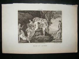 After Albane C1810 Antique Print. Diane et Acteon, Nudes