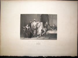 After C.R. Leslie C1840 LG Folio Antique Print. The Taming of The Shrew