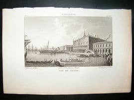 After Canaletto C1810 Antique Print. Vue de Venise