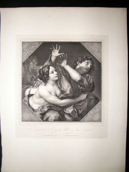 After Carlo Cignani C1840 LG Folio Print. Joseph and Portiphar's Wife | Albion Prints