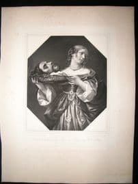 After Carlo Dolci C1840 LG Folio. Salome with the head of St. John the Baptist