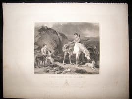 After Cooper C1840 LG Folio Engraving. A Day's Sport in the Highlands. Horse