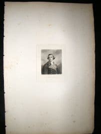 After Joshua Reynolds C1830 Folio Mezzotint. Admiral Keppel