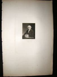 After Joshua Reynolds C1830 Folio Mezzotint. David Garrick, Theatre