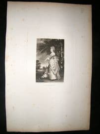 After Joshua Reynolds C1830 Folio Mezzotint. Lady Spilsbury, Pretty Lady