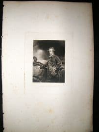After Joshua Reynolds C1830 Folio Mezzotint. Lord R. Cavendish