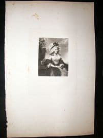 After Joshua Reynolds C1830 Folio Mezzotint. Mrs Hope, Pretty Lady