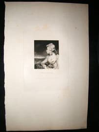After Joshua Reynolds C1830 Folio Mezzotint. Mrs Robinson, Pretty Lady