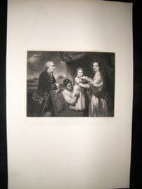 After Joshua Reynolds C1830 Folio Mezzotint. Robert, 1st Lord Clive