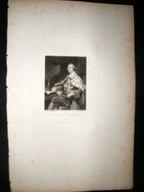 After Joshua Reynolds C1830 Folio Mezzotint. William, Marquis of Landsdown