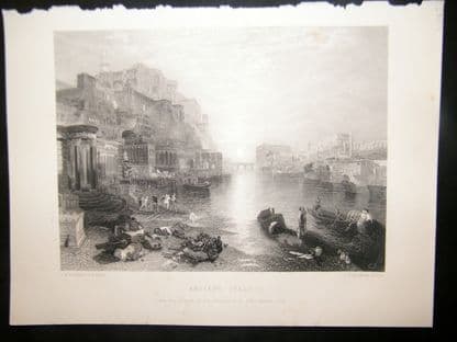 After Turner 1861 Antique Print, Ancient Italy, Art Journal | Albion Prints