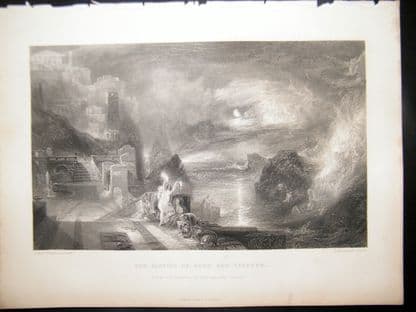 After Turner 1862 Antique Print, Parting Of Hero and Leander, Art Journal | Albion Prints
