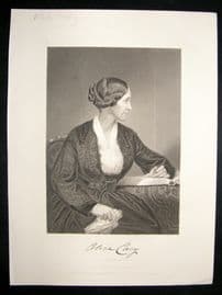 Alice Cary 1873 Antique Portrait Print