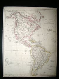 America: C1840 Antique Map, Becker