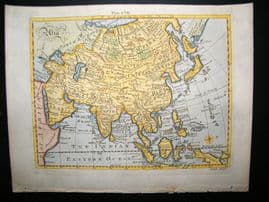 Asia & East Indies C1790 Antique Hand Coloured Map by Bell