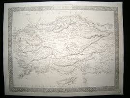 Asia Minor: 1860 Antique Map.