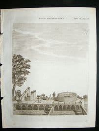 Astronomy Print, 1795: Bramin's Observatory, antique engraving
