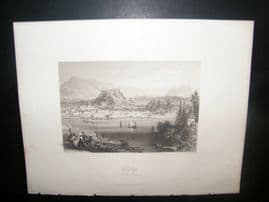 Austria 1847 Antique Print. Salzburg