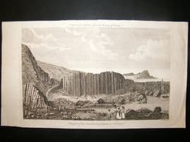 Barlow 1791 Folio Antique Print. Prospect of the Giant's Causeway, Ireland