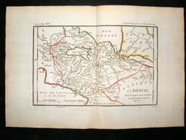 Barthelemy 1790 Antique Map Boeotia, Greece