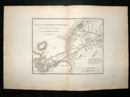 Barthelemy 1790 Antique Map Environs of Athens, Greece