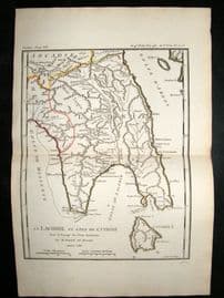 Barthelemy 1790 Antique Map Laconia, Greece