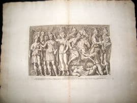 Bartoli 1690 LG Folio Roman Architectural Print. Relief 42